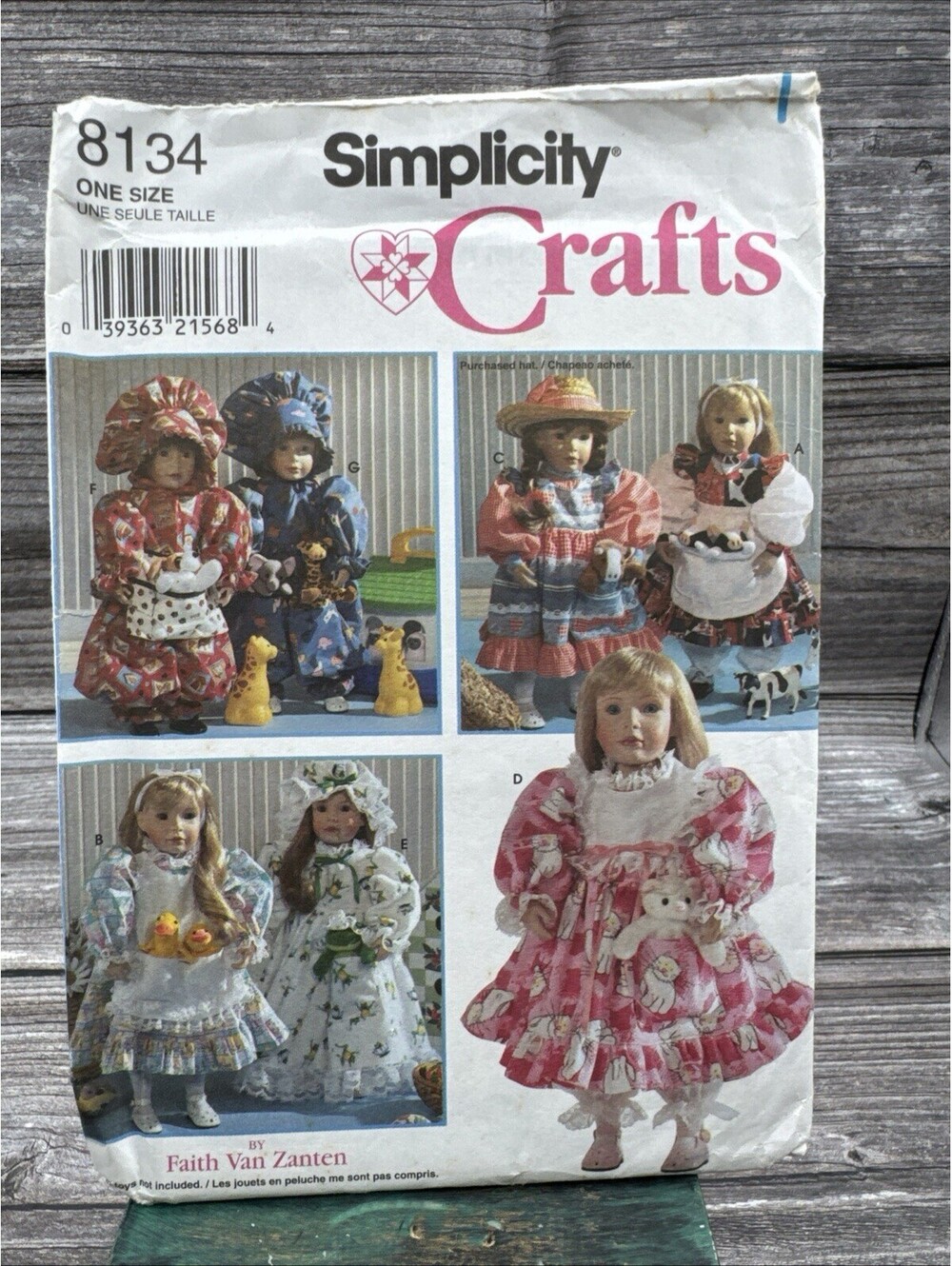 Vintage Simplicity Crafts 8134 - 18" Doll Clothes FF Uncut